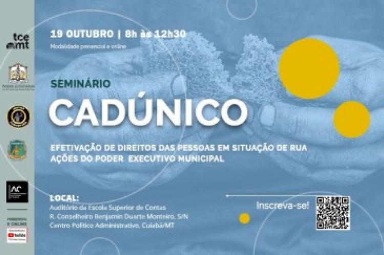 TCE-MT promove capacitação sobre CadÚnico e efetivação de direitos de pessoas em situação de rua nesta quarta-feira (19)